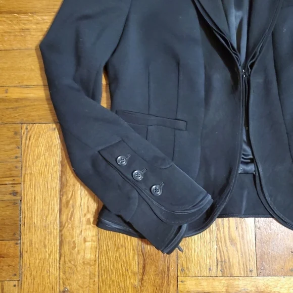 Diane Von Furstenberg DVF Womens Wool Waneta Blazer Black Size 4 Shawl Collar - Picture 6 of 9